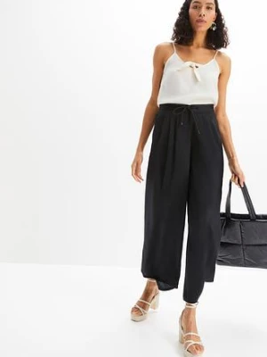 Spodnie culotte z lejącej satyny bonprix