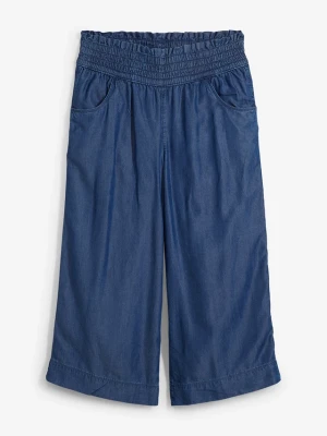 Spodnie culotte z lyocellu BonPrix niebieski