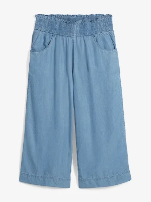 Spodnie culotte z lyocellu BonPrix niebieski
