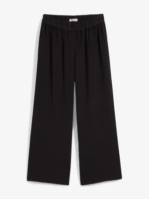 Spodnie culotte z miękkiej mieszanki wiskozy BonPrix czarny