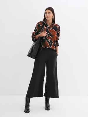 Spodnie culotte z mieszanki wiskozy bonprix