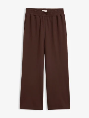 Spodnie culotte z piki BonPrix brązowy