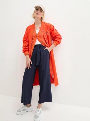 Spodnie culotte z przewiewnej mieszanki lnu bonprix