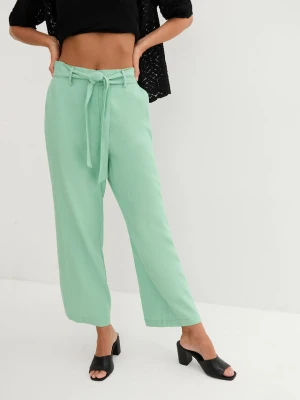 Spodnie culotte z przewiewnej mieszanki lnu bonprix
