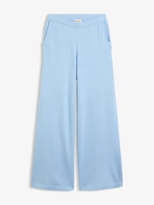 Spodnie culotte z tkaniny na lato BonPrix niebieski