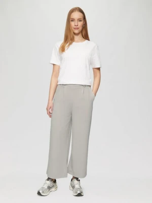 Spodnie culottes z dżerseju typu interlock QS szary