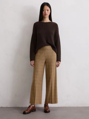 Spodnie culottes z regularnym wzorem Marc O'Polo hnědá