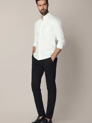 Spodnie Czarne Chino z Bawełną Maroko Lancerto