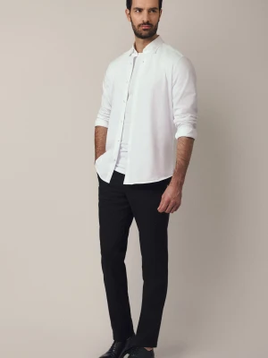 Spodnie Czarne Chino z Elastycznym Pasem z Bawełną Mikkeli Lancerto