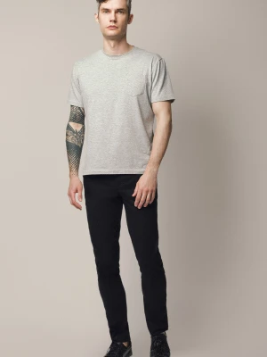 Spodnie Czarne z Bawełną Chino Nelson Lancerto