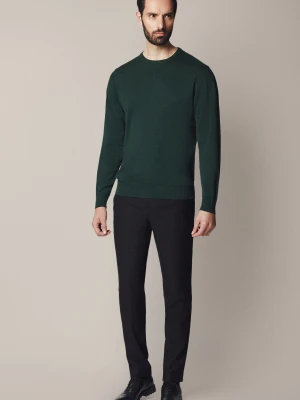 Spodnie Czarne z Elastycznym Pasem Umberto Lancerto