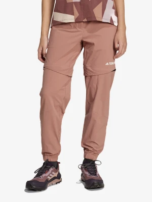 Spodnie damskie adidas TERREX Utilitas Zip Off Pants - warm clay