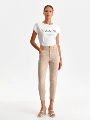 Spodnie damskie beżowe - SSP4123BE spodnie długie - TOP SECRET - Odzieżowy sklep internetowy TOP SECRET