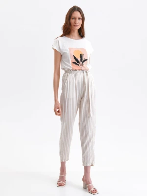 Spodnie damskie białe - SSP3784BI spodnie długie - TOP SECRET - Odzieżowy sklep internetowy TOP SECRET