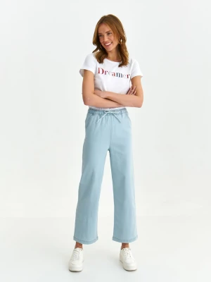 Spodnie damskie błękitne - SSP4305BL spodnie długie - TOP SECRET - Odzieżowy sklep internetowy TOP SECRET