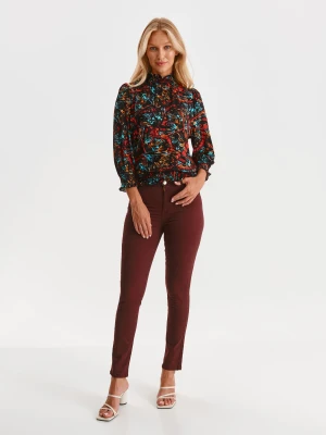 Spodnie damskie bordowe - SSP4159BO spodnie długie - TOP SECRET - Odzieżowy sklep internetowy TOP SECRET