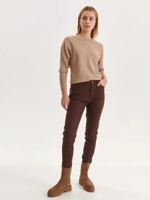 Spodnie damskie brązowe - SSP4161BR spodnie długie - TOP SECRET - Odzieżowy sklep internetowy TOP SECRET