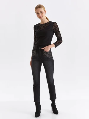 Spodnie damskie ciemnoszare - SSP4207ST spodnie długie - TOP SECRET - Odzieżowy sklep internetowy TOP SECRET