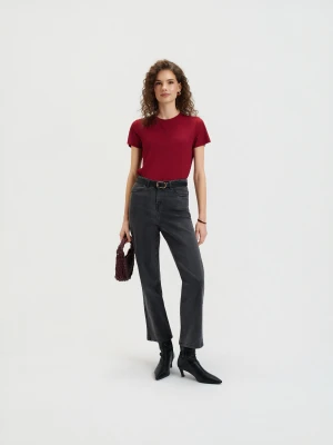 Spodnie damskie czarne - SSP4374CA spodnie długie - TOP SECRET - Odzieżowy sklep internetowy TOP SECRET