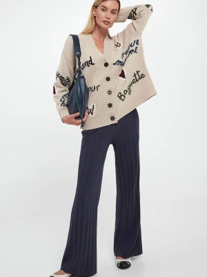 Spodnie damskie dzianinowe Tema MM