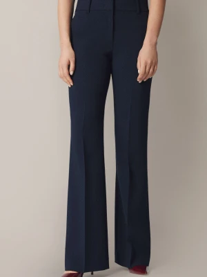 Spodnie Damskie Dzwony Granatowe Bormio Lancerto