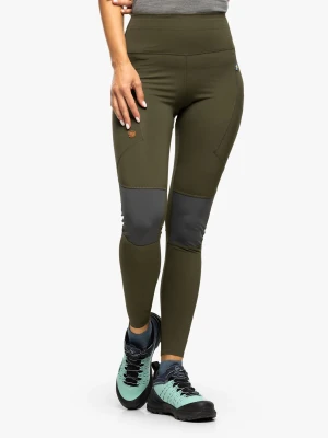 Zdjęcie produktu Spodnie damskie Fjallraven Abisko Trekking Tights Pro - deep forest/iron grey