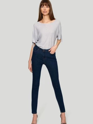 Spodnie damskie jeansowe typu rurki - granatowe Greenpoint