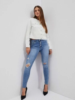 Spodnie damskie jeansowe typu rurki Moodo
