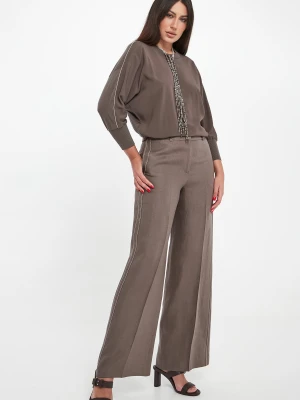 Spodnie damskie lniane PESERICO