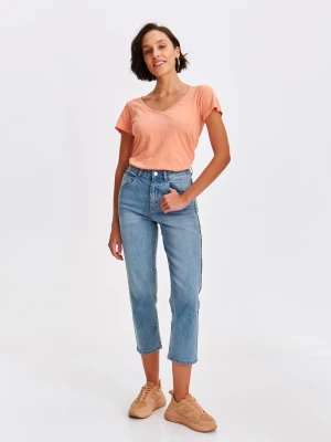 Spodnie damskie niebieskie - SSP4442NI spodnie długie - TOP SECRET - Odzieżowy sklep internetowy TOP SECRET