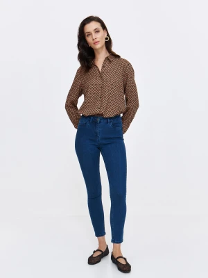 Spodnie damskie niebieskie - SSP4479NI spodnie długie - TOP SECRET - Odzieżowy sklep internetowy TOP SECRET