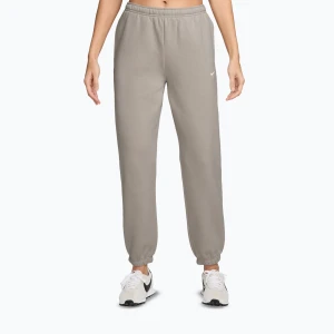Spodnie damskie Nike Studio Fleece cream li / sail Szary