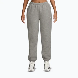Spodnie damskie Nike Studio Fleece dark grey heather/sail