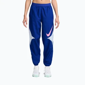 Spodnie damskie Nike Tempo old royal / football grey / pink rise Niebieski