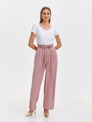 Spodnie damskie różowe - SSP4438RO spodnie długie - TOP SECRET - Odzieżowy sklep internetowy TOP SECRET