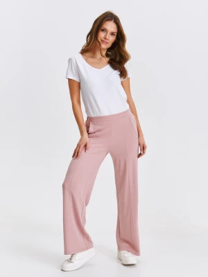 Spodnie damskie różowe - SSP4453RO spodnie długie - TOP SECRET - Odzieżowy sklep internetowy TOP SECRET