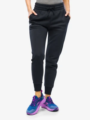 Spodnie damskie Under Armour Rival Fleece Joggers - black/white