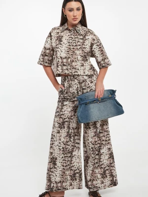 Spodnie damskie w zwierzęcy wzór Gussola PINKO