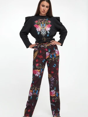 Spodnie damskie we wzór VERSACE JEANS COUTURE