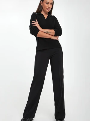 Spodnie damskie z krepy Rufa PINKO