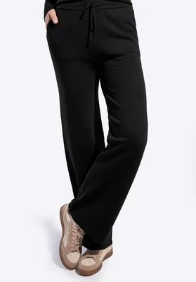 Spodnie damskie z szeroką nogawką czarne Wittchen