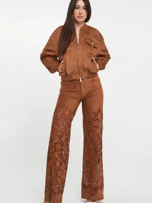 Spodnie damskie zamszowe ERMANNO FIRENZE