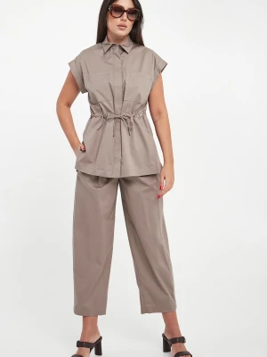 Spodnie damskie ze ściągaczem PESERICO