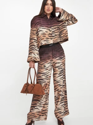 Spodnie damskie ze zwierzęcym wzorem Persy PINKO