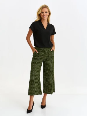 Spodnie damskie zielone - SSP4344ZI spodnie 7/8 - TOP SECRET - Odzieżowy sklep internetowy TOP SECRET