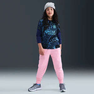 Spodnie dla dużych dzieci (dziewcząt) o wysokim stanie Nike Sportswear Club Fleece - Różowy
