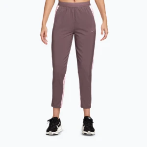 Spodnie do biegania damskie Nike Tempo Swoosh Dri-Fit Mid-Rise 7 / 8 tattoo / pink foam Brązowy
