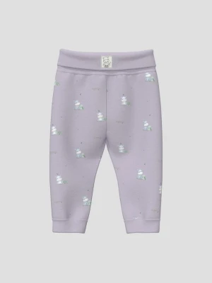 Spodnie do biegania unisex z wywijanym pasem s.Oliver fioletowy