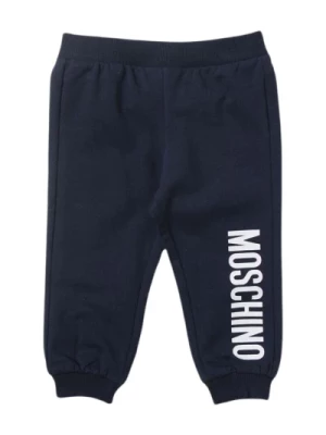 Spodnie do biegania w jednolitym kolorze Moschino
