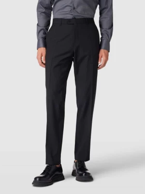 Spodnie do garnituru o kroju regular fit w kant model ‘Silvio’ carl gross